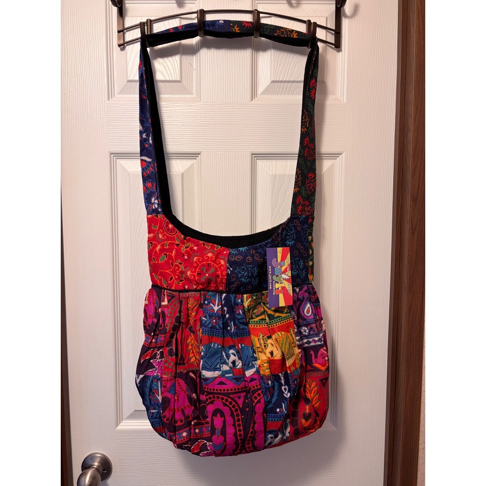 Jayli Patchwork Shoulder Bag NWT 100% Cotton Boho Hippie Made in Nepal